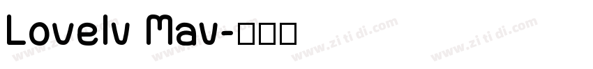 Lovely May字体转换